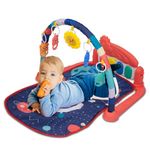 Baybee Piano Play Gym Mat for Babies, Activity Playgym for Baby with 5 Hanging Toys, Music & Lights | Playing Mat for New Born Baby | Indoor Play Gym for Babies 0 to 12 Months Boy Girl (Red)