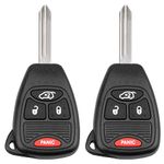 NPAUTO 2Pcs Key Fob Replacement for Dodge Ram Charger Durango 2004-2009, Chrysler 200 300, Jeep Commander Grand Cherokee Liberty 2008-2012 & More-Keyless Entry Remote Control Car Key Fobs, OHT692427AA