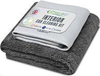 Towelogy® G54 Deluxe Car Interior Cleaning Cloths Microfibre Window & Dashboard Cloths For Interiors (Grey)