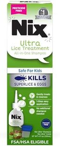 Nix Ultra Superlice Treatment, All-in-One Shampoo, 4 Fl Oz & Lice Removal Comb