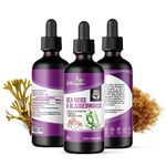 BeMorganic Sea Moss & Bladderwrack Drops - 60ML Organic liquid Drops Contain 1000 mg |Irish Moss Ultra Concentrated 2oz | Immunity Booster Natural & Advanced Superfood