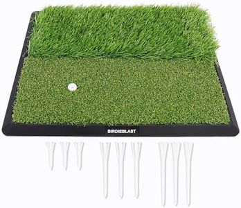 BIRDIEBLAST Professional Dual-Turf Golf Hitting Mat, Premium Golf Practice Mat Ideal for Indoor or Outdoor Backyard Training, Sturdy Rubber Base Golf Practice Mat (1)