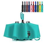 LANBRELLA Umbrella Compact Inverted Folding Umbrellas Auto Open Auto Close - C2.11 Teal Blue