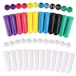 Haokaini 12pcs Essential Oil Inhaler Tubes with Cotton Wicks Essential Oil Aromatherapy Refillable Nasal Inhaler Stick Nasal Inhaler Tube for Aromatic Therapy