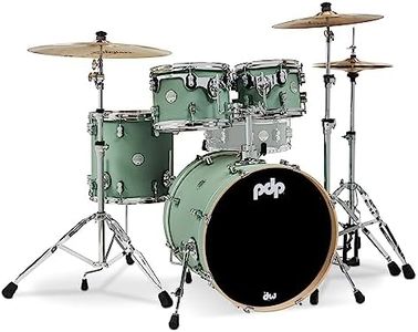 Pacific Drums & Percussion PDP Concept Maple 4-Piece Fusion, Satin Seafoam Drum Set Shell Pack (PDCM20FNSF), 8x10 &9x12 Tom,14x14 Floor Tom, 16x20 Kick Drum