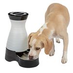 PetSafe Healthy Pet Water Station - Medium, 128 oz Capacity - Gravity Pet Water Fountain, Automatic Cat Water Fountain, Dog Water Fountain, Water Dispenser - Removable Stainless Steel Bowl Included