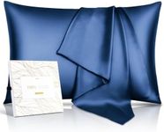 100% Pure Mulberry Silk Pillowcase for Hair & Skin - 22 Momme 6A High-Grade Fibers - Anti-Aging, Anti-Sleep Crease, Cooling Satin Pillowcases with Hidden Zipper, Best Gift Idea (Queen 20x30 Inches)