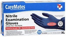 CareMates 10614020 Nitrile Powder Free Gloves44; Extra Large - Case Of 10