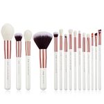 Jessup 15Pcs Pearl White/Rose Gold Professional Makeup Brushes Set Make up Brush Tools kit Foundation Powder Definer Shader Liner T222