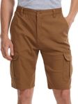 WORK IDEA Men's Cargo Stretch Short, Classic Style, Relaxed Fit Work Shorts Khaki