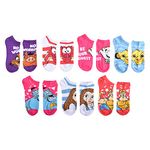 Disney Women's No Show Socks, Neon Pink 90s (7 Pack), One Size