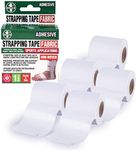 [5PK] 1st Care Adhesive Strapping Tape, Non Woven Fabric, Easy to Tear Fabric, Provides Maximum Support for Joints, Muscles and Tendons, Prevents Possible Further Injury of Pre- existing Injuries (5cm x 5m)