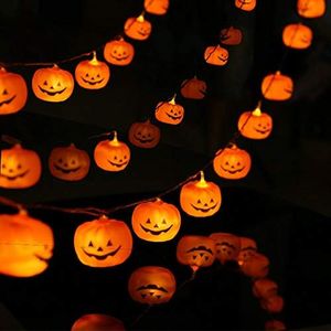 MILEXING Halloween String Lights, LED Pumpkin Lights, Holiday Lights for Outdoor Decor,2 Modes Steady/Flickering Lights(20 One Pumpkin Lights, 9.8 feet)