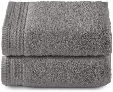 Top Towel - Premium - Grandes Serviettes de Bain - Serviettes de Bain - 2 essuie-Mains - 50 x 100 cm - 100% Coton - 600 grammes - Gris