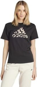 adidas Donna Animal Graphic Tee, Black, M