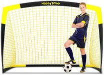 Happy Jump Football Goal Pop up Football Net Post for Kids Garden Football Training 1 Pack(7'x5', Black+Yellow)