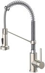KRAUS Bolden Single Handle 18-Inch Commercial Kitchen Faucet with Dual Function Pull-Down Sprayhead in Stainless Steel/Chrome Finish