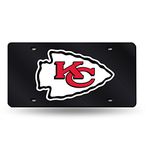 Rico Kansas City Chiefs Laser Cut Black License Plate