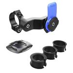 UXELY Motorcycle Handlebar Mount, Fork Stem Mount, Bike Phone Mount, Phone Case Mount with Twist Lock, Quick Attach/Detach, 360° Rotation Bike Accessories for Any Phones GPS(Black+Blue)