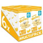 Kiddylicious Banana Mini Wafers - Gluten and Dairy Free Kids Snack - Suitable for 6+ Months - 6 x 4 Twin Packs