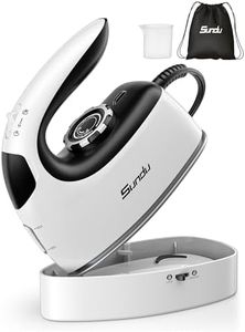 Sundu Mini Travel Iron with Steam,1000W Portable Non-Stick Soleplate Steam Samll Iron for Quilting & Sewing,300 Microsteam Holes,90ml water tank,lockable safety base,Digital Temperature Control