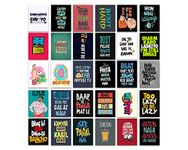 VEENSHI Elevate Your Space: 30 Hindi Swag Quotes on 300 GSM Posters | Hindo Quote Wall Posters For Rooms