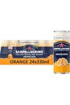 San Pellegrino Italian Sparkling Drinks Tastefully Light Sparkling Orange Canned Soft Drink 24 x 330ml | 64 kCals per Can