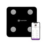 HealthifyMe Smart Scale | Track 11+ Key Body Metrics | 1 Month HealthifySmart Plan | Data Driven Smart Weight Loss with HealthifyMe Smart Scale | Black