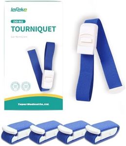 LEFEKE Medical Buckle Tourniquet for Blood Drawing, Adjustable First Aid Quick Release Outdoor Elastic Strap, Pack of 4 pcs, Phlebotomy Essentials