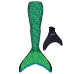 Fin Fun Mermaid Fin for Girls - Monofin Including Mermaid Fin - Colour Green Size L/XL - with Patented Neoprene Monofin