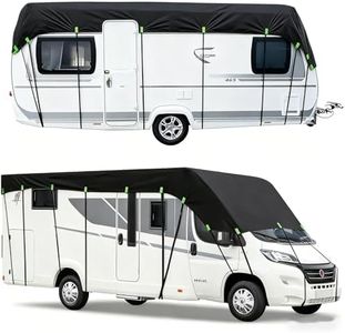 600D Heavy-Duty Wide Width RV Roof Cover — Featuring Reflective Strips,Camper roof Cover, Waterproof UV Resistant, Travel Trailers, Class C/B/A Motorhomes, Popup & Truck Campers,RVs, Black 11.5m*3.3m
