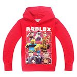 ALAMing Boy Unspeakable Hoodie Long Sleeve Top Tee Games Family Cotton Pullover (red, 5-6years)