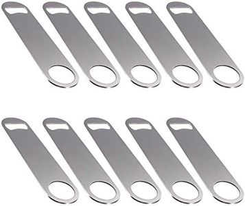 Coolty 10pcs Abrebotellas, Heavy Duty Abridor de Botellas de Cerveza de Acero Inoxidable para Familia Cocina KTV Bar (Plata)