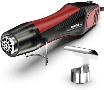KAIWEETS 450W Mini Heat Gun for Crafting, Hot Air Gun with Dual Temp 482°F/842°F, Equipped with 4.9Ft Cable and Reflector Nozzle for Shrink Wrapping, Candle Making, Resin, Soldering and DIY