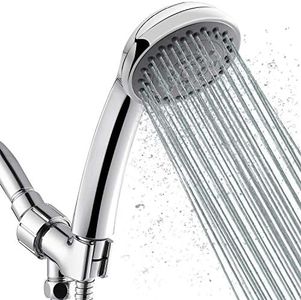 5-Mode Handheld Shower Head with Hose 4.9 Ft - Shower Wand 3.64 Inch Hand Held Shower Head with Long Hose - Shower Sprayer Attachment for Shower - Detachable Shower Head with Handheld Showerhead