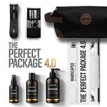 MANSCAPED™ Perfect Package 4.0 Kit Contains: The Lawn Mower™ 4.0 Electric Trimmer, Ball Deodorant, Body Wash, Performance Spray-on-body Toner, Four Piece Luxury Nail Kit, Toiletry Bag, 3 Shaving Mats