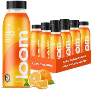 Aurora Orange Juice Drinks by Loom, Low Sugar Juice, Real Fruit, No Added Sugar, 35 Calories, Non-GMO, Vegan, Gluten Free, 12 oz bottles, 12 pack
