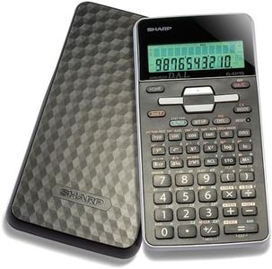 Sharp EL-531TGBBW 12-Digit Scientific/Engineering Calculator with Protective Hard Cover, LCD Display, Great for Students and Professionals, Black