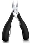 QUIQSHIPP Toe Nail Clipper, Professional Thick & Ingrown Toenail Correction Tool, Pedicure Clippers Toe Nail Cutter for Men & Women, Super Sharp Curved Blade Grooming Tool | Multi |