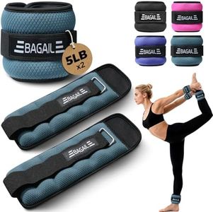 BAGAIL Ankle Wrist Weights for Women & Men, One Pair of 1/2/4/6/8/10 LBS Wearable Leg Arm Weights with Sleek Design & Secure Fit for Walking, Running, Pilates, Home Fitness & Physical Therapy - 10lb, Blue