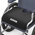 AUVON Wheelchair Seat Cushions for Sciatica, Back, Coccyx, Pressure Sore and Ulcer Pain Relief, Memory Foam Pressure Relief Cushion with Detachable Safety Strap, Breathable & Waterproof Fabric