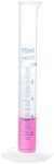 uxcell Plastic Graduated Cylinder, 10ml Measuring Cylinder, Science Test Tube Beakers, 2-Sided Metric Marking, Clear Hex Base for Lab Home