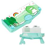 FunBlast Multifunctional Pencil Box For Kids, Dinosaur Pencil Box, Kids Pencil Box For Boys & Girls, Magnetic Pencil Box For Boys, Pop Up Pencil Box For Kids - Plastic, Multicolor