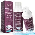 200ML Diamond Sealer with Sponge Head, Clear Waterbase Sealer/Glue Painting Accessories Glossy Finish for 5D Diamond Puzzle Saving DIY Art Decoupage, Fast Drying & Permanent Hold (7OZ)