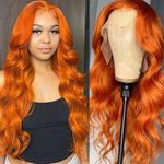 Ginger Orange Lace Front Wigs Human