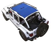 SPIDERWEBSHADE Original JL 4-Door Full Sunshade Top (2018-2026) Compatible with Jeep Wrangler JLU Rubicon Sahara Sport All Trims - Airbag Safe - USA Made - 10 Year Warranty (Blue)