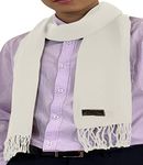 CJ Apparel Cream Men's Solid Colour Design Fashion Scarf Seconds Scarves Neck Wrap NEW