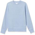 Amazon Essentials Men's Long-Sleeve Crewneck Fleece Sweatshirt, Light Blue Heather, Large