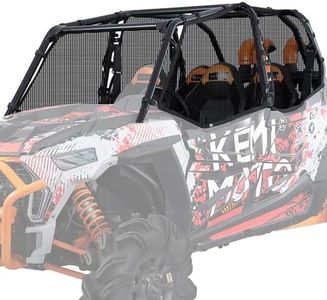 KEMIMOTO XP4 1000 Window Mesh Roll Cage Side Window Net Sun Protective Shield Ventilated Net 4 Door Compatible with 2014-2023 Polaris RZR XP4 1000/ RZR XP4 Turbo