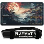 MTG Playmat, Game Play Mat for MTG TCG 24 x 14 inches Trading Card Inked Game Playmats with Storage Bag (Red Moon Pavilion)